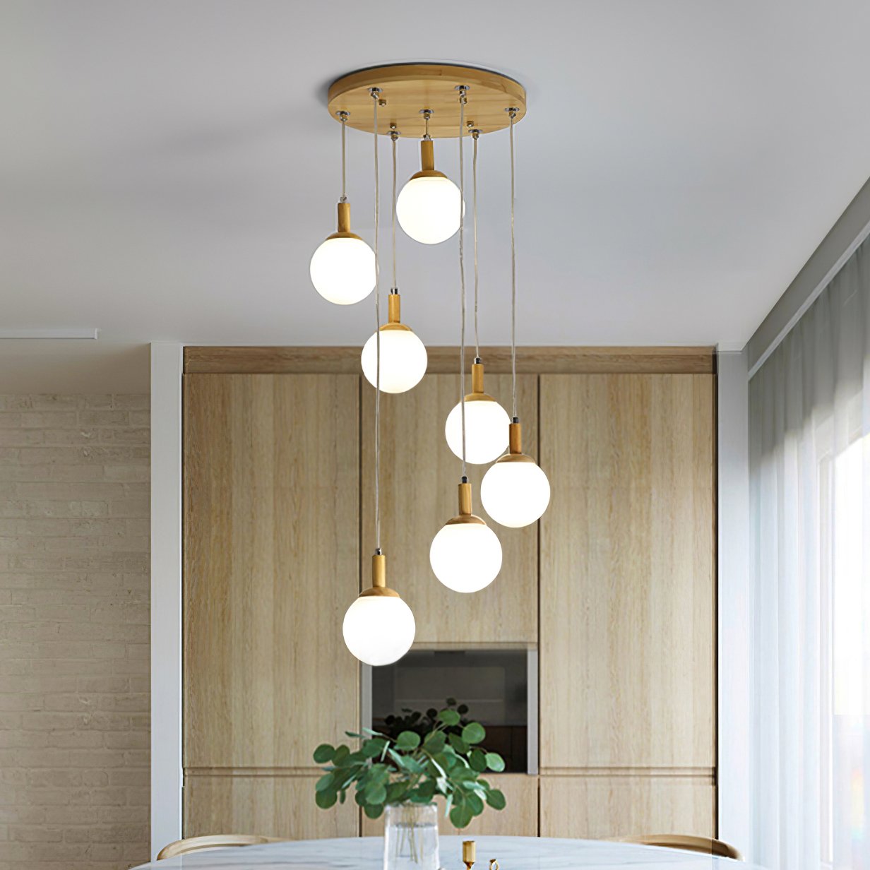 modern-minimalist-rubber-wood-pendant-light-with-white-glass-globe-shade