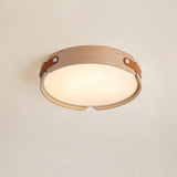 Modern Natural Wood LED Flush Mount Ceiling Light Fixture with Wabi Sabi Minimalist Design