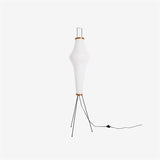 Japanese Rice Paper Floor Lamp Sculptural Mulberry Paper Standing Lantern Lighting