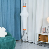 Japanese Rice Paper Floor Lamp Sculptural Mulberry Paper Standing Lantern Lighting