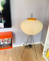 Japanese Rice Paper Floor Lamp Sculptural Mulberry Paper Standing Lantern Lighting