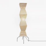 Japanese Rice Paper Floor Lamp Sculptural Mulberry Paper Standing Lantern Lighting