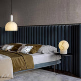 Natural Snowflake Alabaster Sphere Table Lamp for Bedside Reading and Desk Lighting