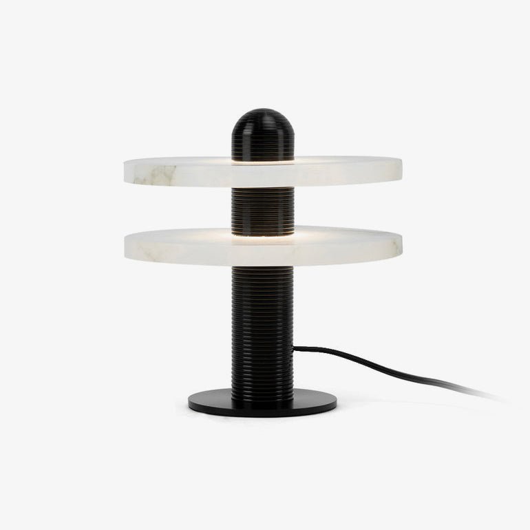Modern Alabaster Comet LED Table Lamp for Luxury Bedroom and Office Lighting