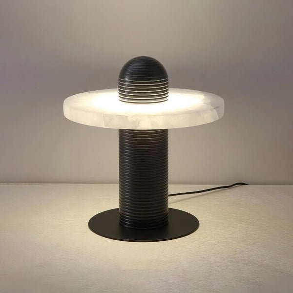 Modern Alabaster Comet LED Table Lamp for Luxury Bedroom and Office Lighting