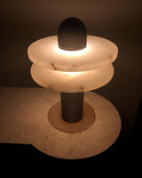 Modern Alabaster Comet LED Table Lamp for Luxury Bedroom and Office Lighting