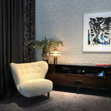 Modern Alabaster Comet LED Table Lamp for Luxury Bedroom and Office Lighting