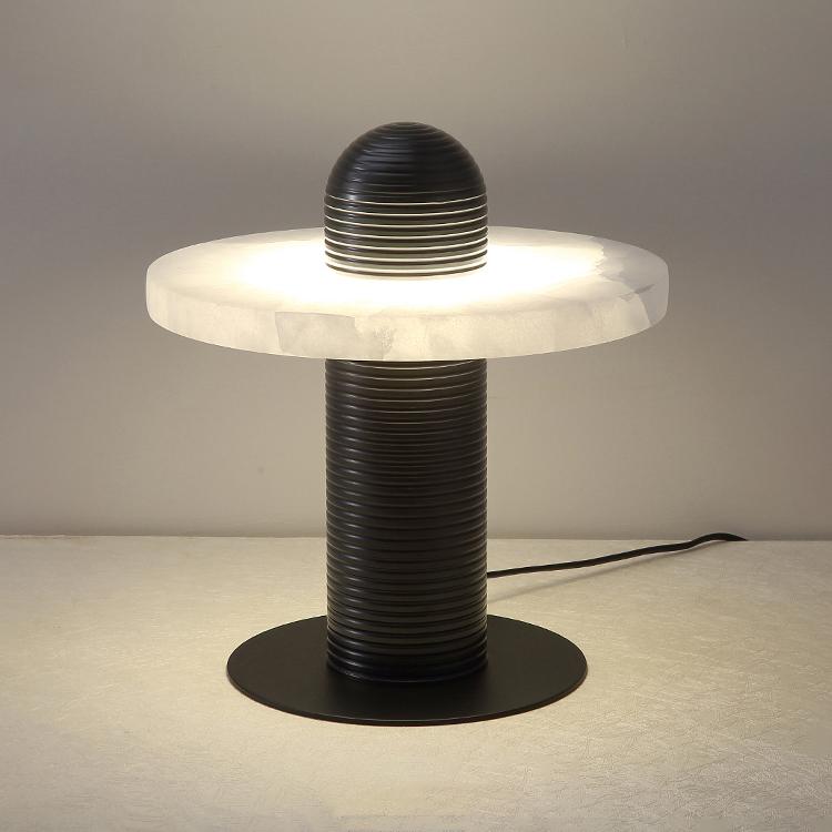 Modern Alabaster Comet LED Table Lamp for Luxury Bedroom and Office Lighting
