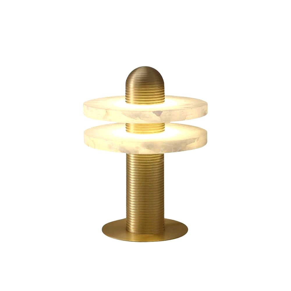 Modern Alabaster Comet LED Table Lamp for Luxury Bedroom and Office Lighting