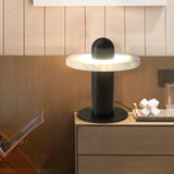 Modern Alabaster Comet LED Table Lamp for Luxury Bedroom and Office Lighting