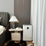 Aleisha Modern Pleated Fabric Shade Table Lamp with Chrome Base for Bedroom and Living Room