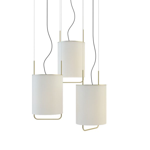 modern-geometric-pendant-light-with-white-fabric-cylindrical-shade-and-gold-metal-finish