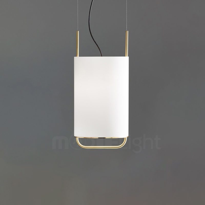 modern-geometric-pendant-light-with-white-fabric-cylindrical-shade-and-gold-metal-finish