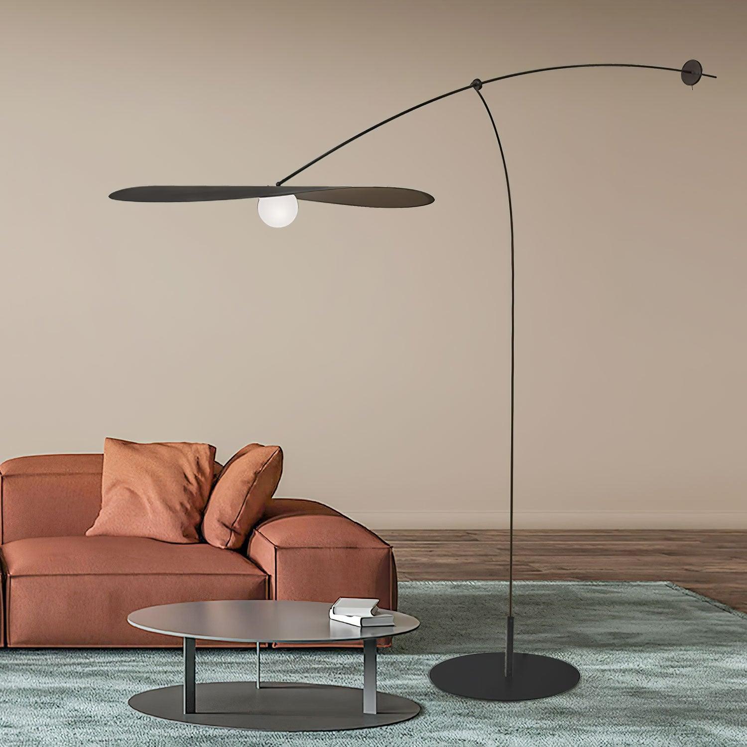 Alonso Modern Metal Torchiere Floor Lamp Minimalist Standing Reading Light