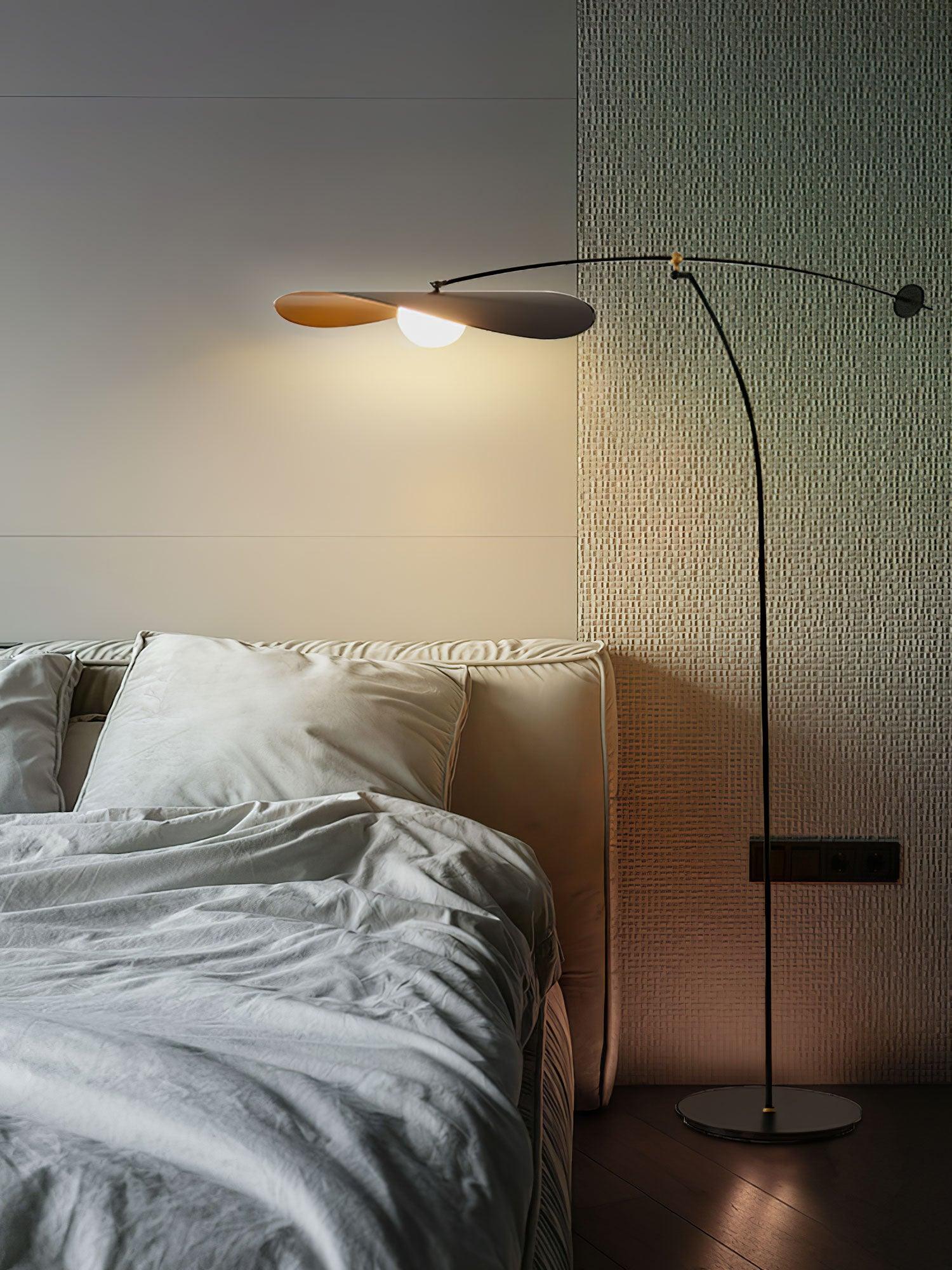 Alonso Modern Metal Torchiere Floor Lamp Minimalist Standing Reading Light