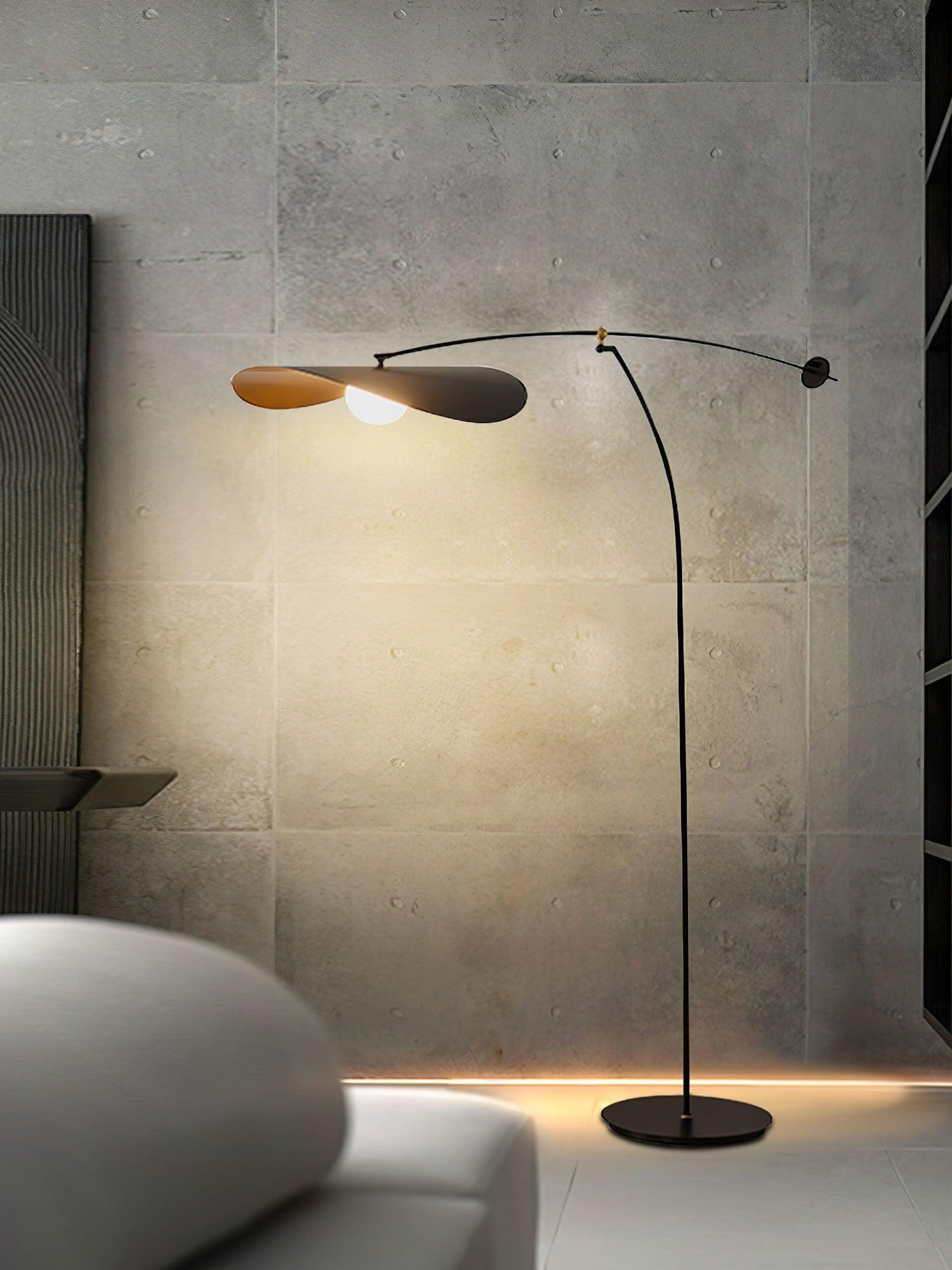 Alonso Modern Metal Torchiere Floor Lamp Minimalist Standing Reading Light
