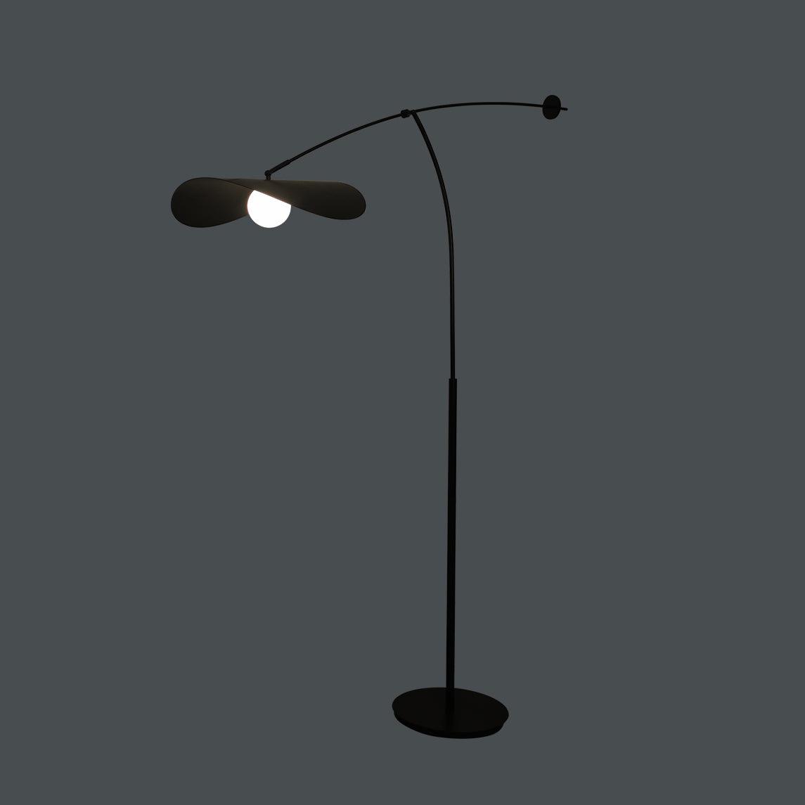 Alonso Modern Metal Torchiere Floor Lamp Minimalist Standing Reading Light