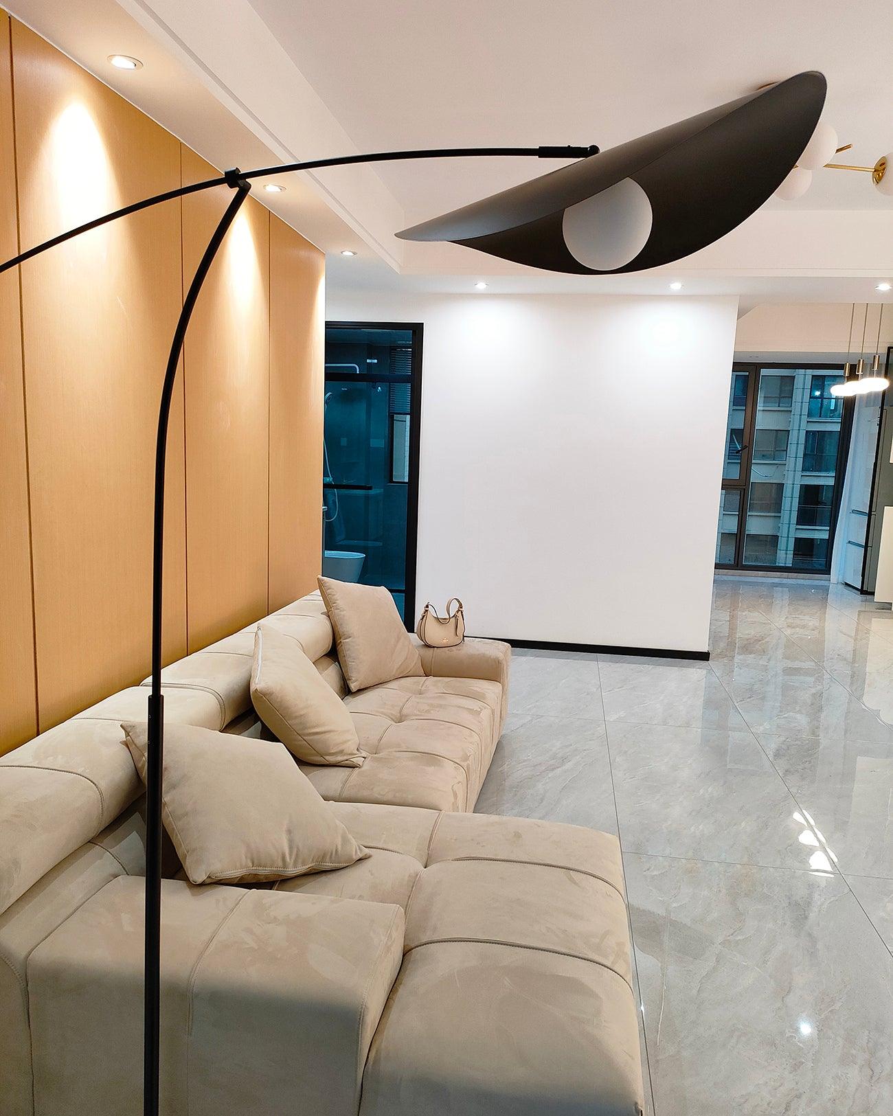 Alonso Modern Metal Torchiere Floor Lamp Minimalist Standing Reading Light