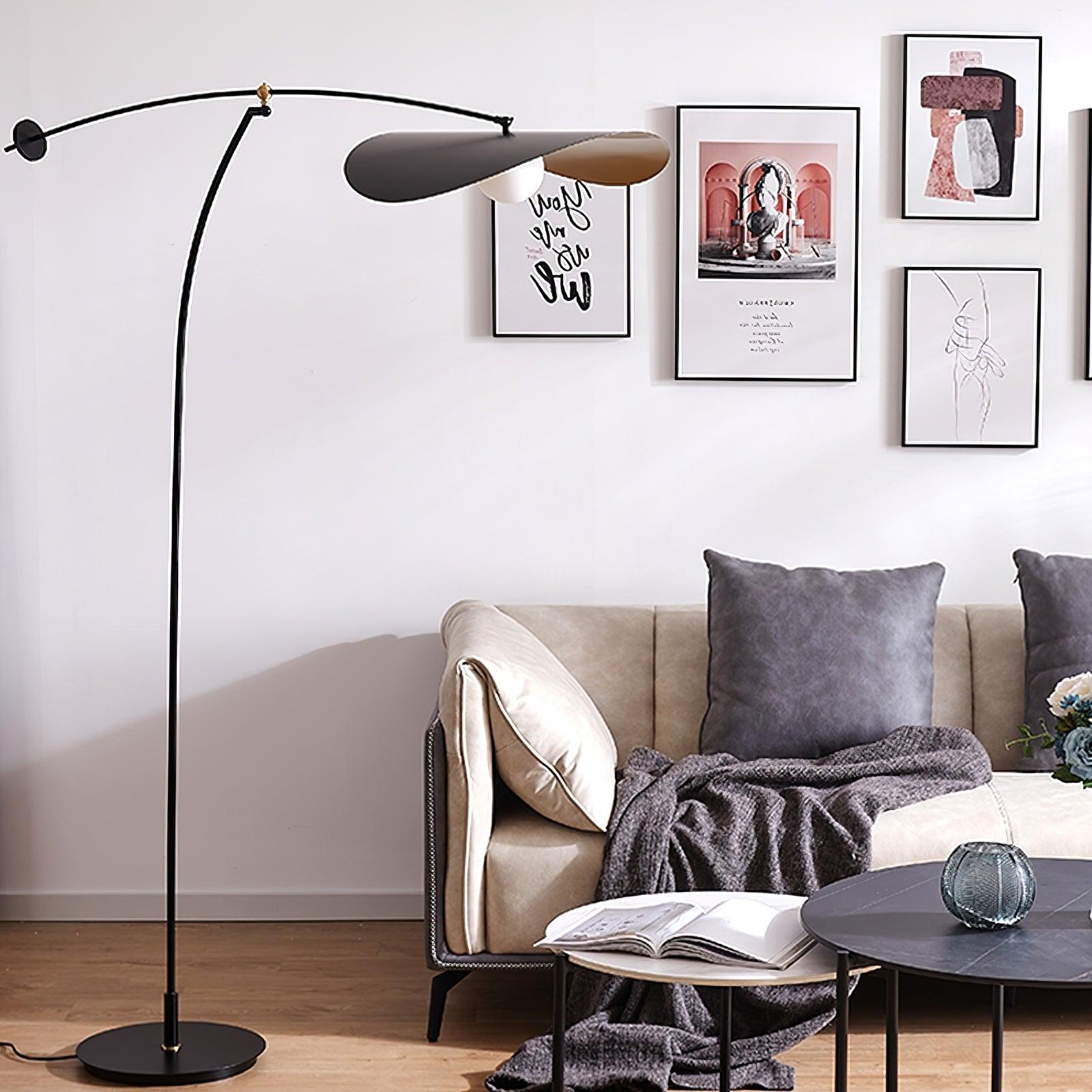 Alonso Modern Metal Torchiere Floor Lamp Minimalist Standing Reading Light