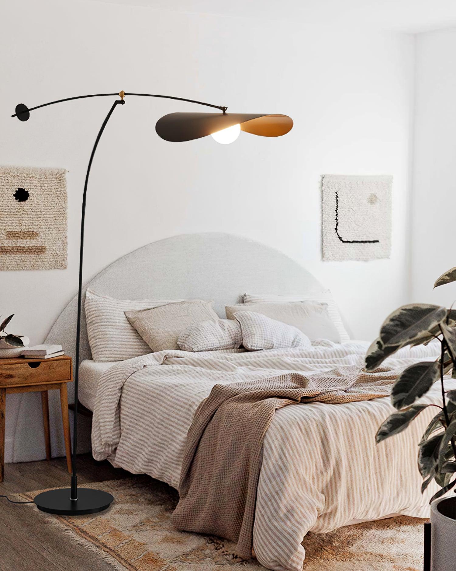 Alonso Modern Metal Torchiere Floor Lamp Minimalist Standing Reading Light