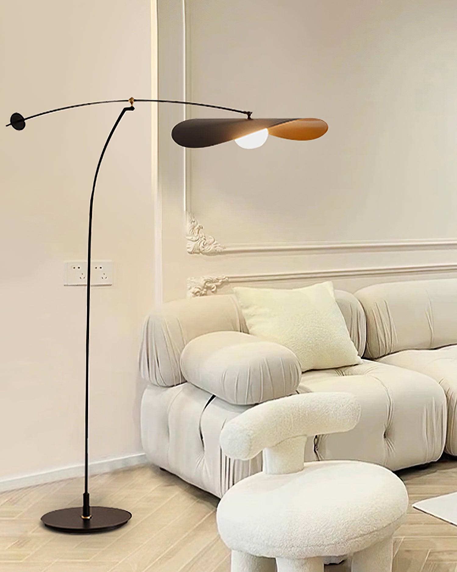 Alonso Modern Metal Torchiere Floor Lamp Minimalist Standing Reading Light