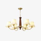 modern-conical-fabric-chandelier-with-brass-and-walnut-wood-accents-for-living-room