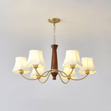 modern-conical-fabric-chandelier-with-brass-and-walnut-wood-accents-for-living-room