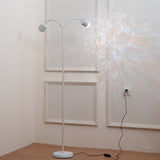 Modern Ripple and Sunset Red Ambient Floor Lamp Contemporary LED Standing Accent Light