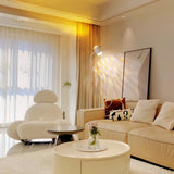 Modern Ripple and Sunset Red Ambient Floor Lamp Contemporary LED Standing Accent Light