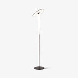 Ambra Modern LED Torchiere Floor Lamp with Acrylic Shade and Brown Finish