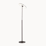 Ambra Modern LED Torchiere Floor Lamp with Acrylic Shade and Brown Finish