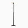 Ambra Modern LED Torchiere Floor Lamp with Acrylic Shade and Brown Finish