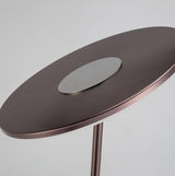 Ambra Modern LED Torchiere Floor Lamp with Acrylic Shade and Brown Finish