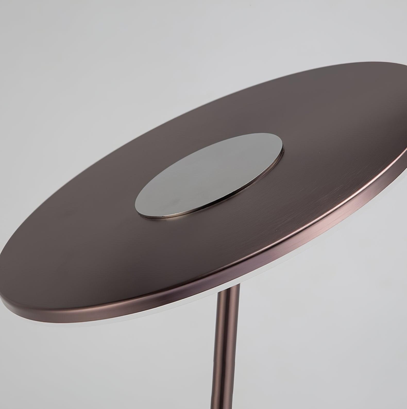 Ambra Modern LED Torchiere Floor Lamp with Acrylic Shade and Brown Finish