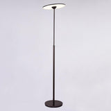 Ambra Modern LED Torchiere Floor Lamp with Acrylic Shade and Brown Finish