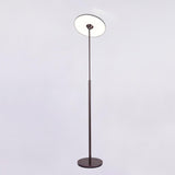 Ambra Modern LED Torchiere Floor Lamp with Acrylic Shade and Brown Finish