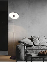 Ambra Modern LED Torchiere Floor Lamp with Acrylic Shade and Brown Finish