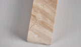 Modern Yellow Travertine Stone Table Lamp with Natural Wood Edge for Bedside
