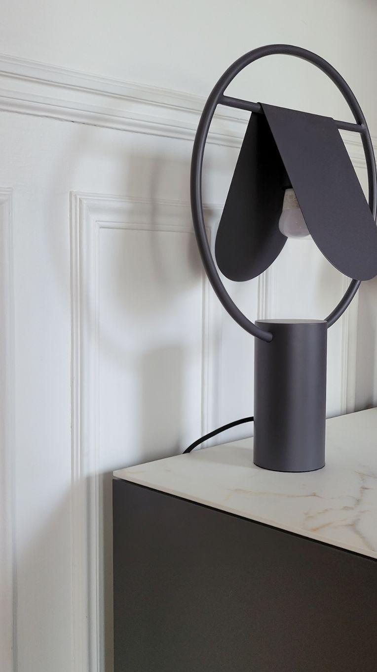 Modern Anae Metal Table Lamp with Matte Finish for Contemporary Bedrooms and Offices