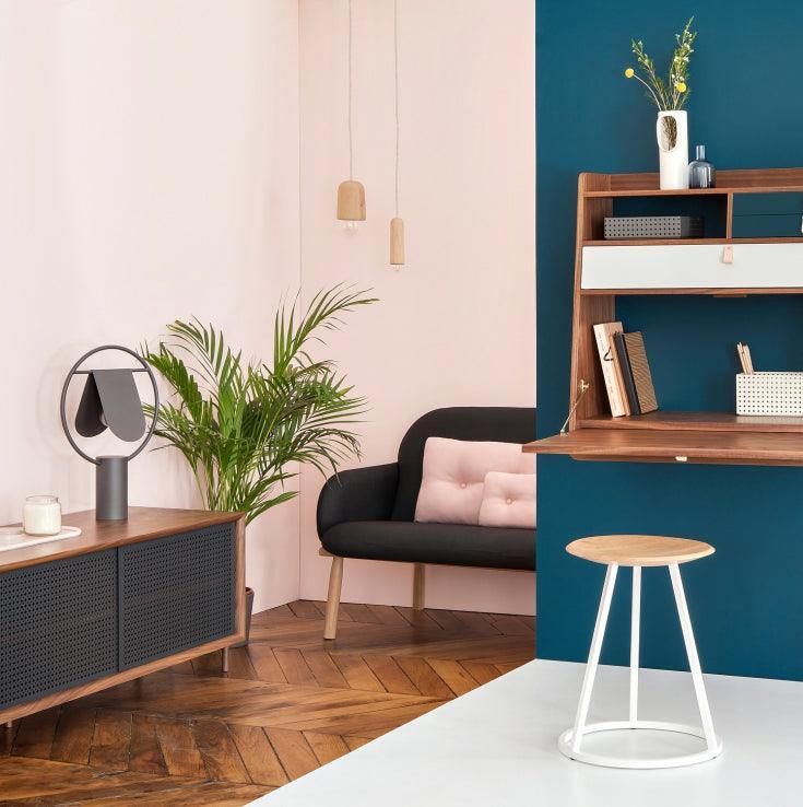 Modern Anae Metal Table Lamp with Matte Finish for Contemporary Bedrooms and Offices
