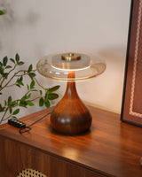 vintage-style-brass-and-walnut-wood-table-lamp-with-cognac-glass-shade