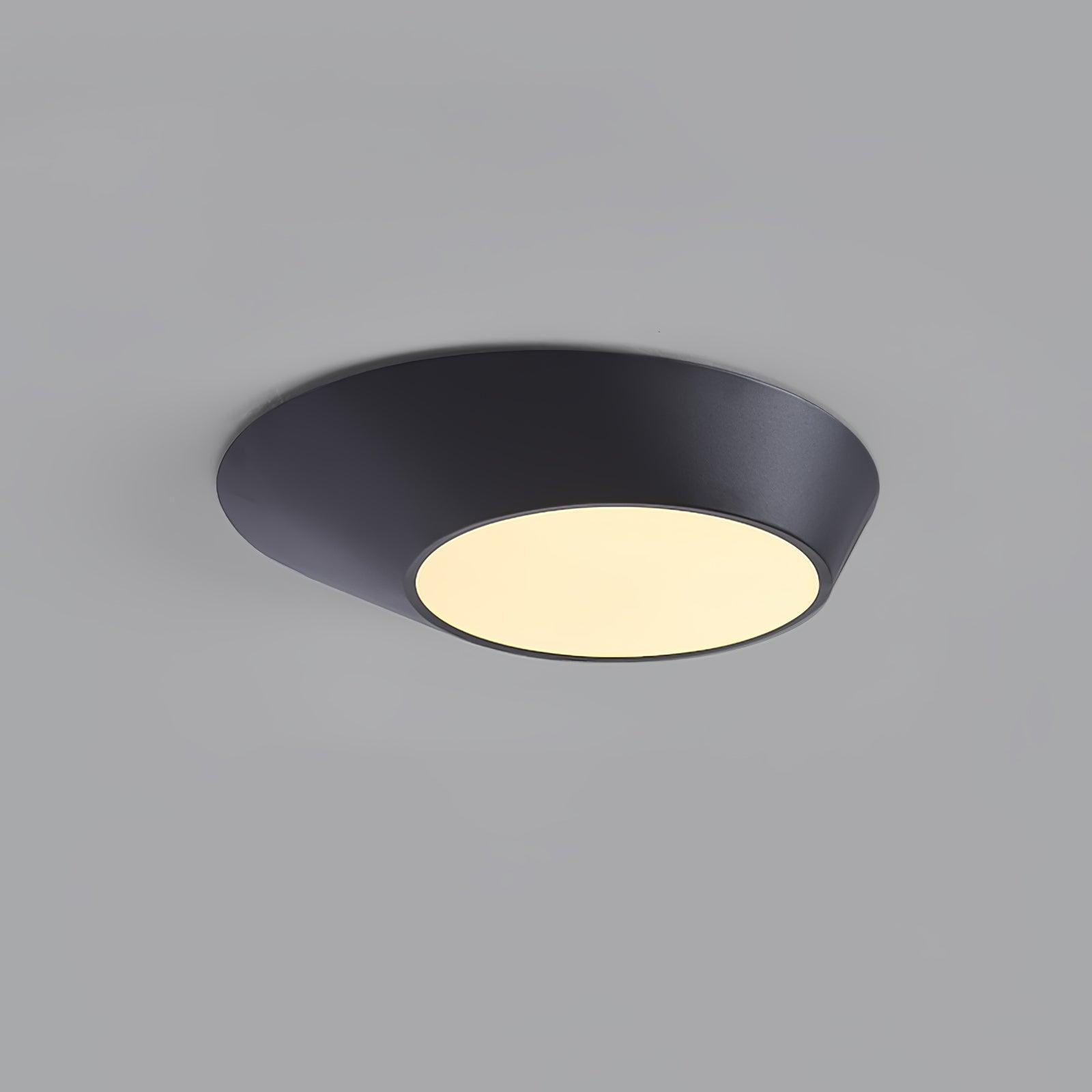 Modern Angled LED Flush Mount Ceiling Light with Geometric Inclined Design