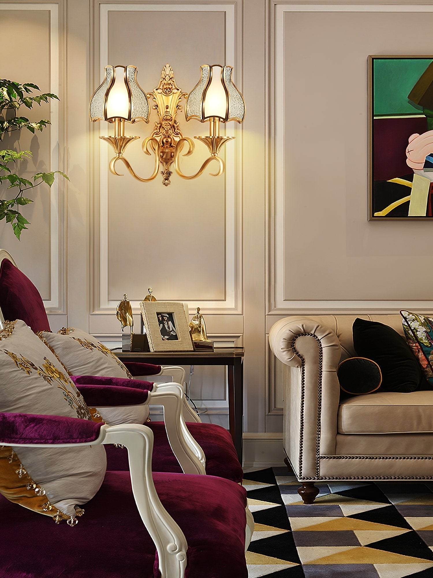 elegant-brass-and-white-glass-wall-sconce-light-fixture-for-modern-interior-spaces