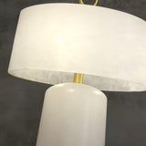 Vintage Marble and Brass Table Lamp for Luxury Bedside and Living Room Lighting