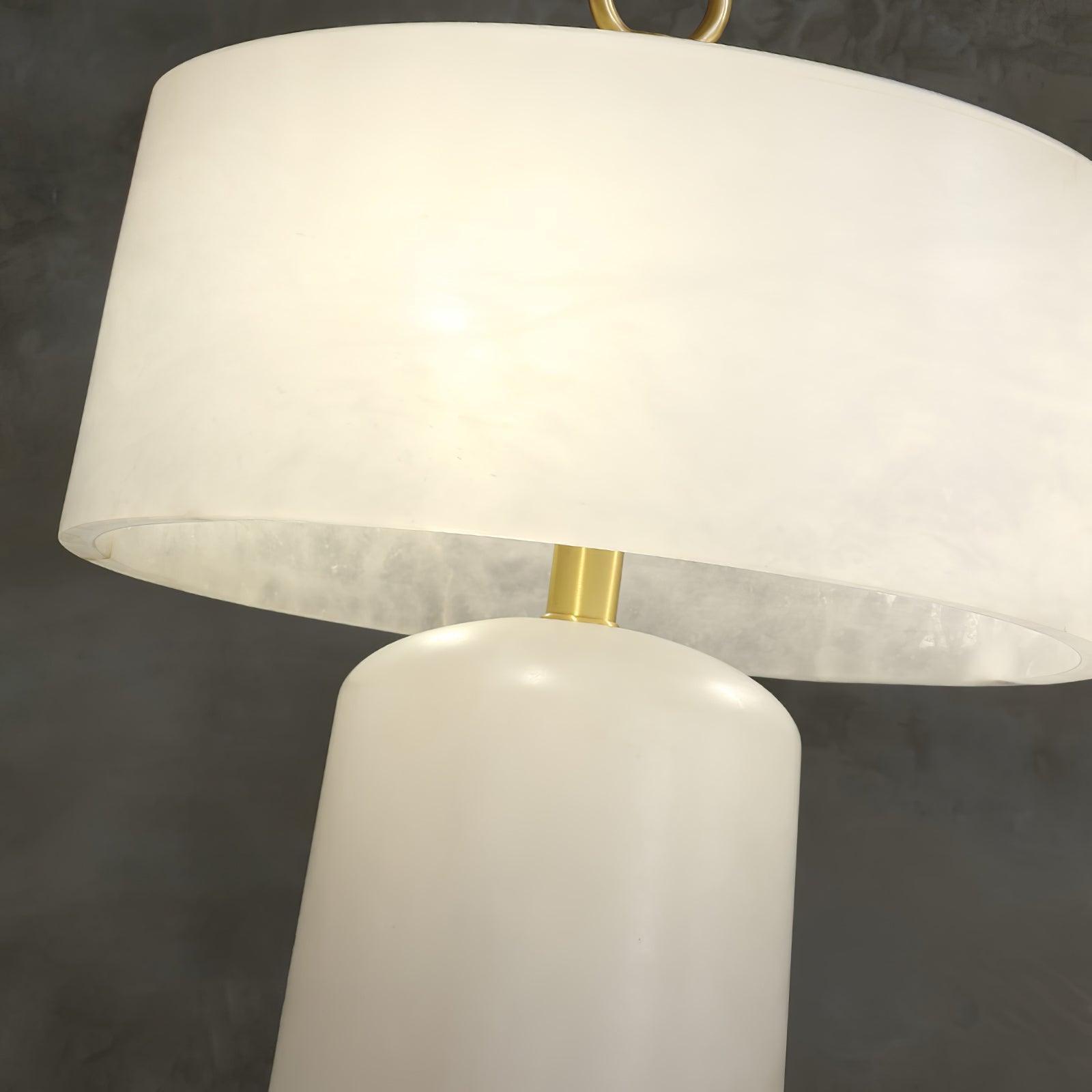 Vintage Marble and Brass Table Lamp for Luxury Bedside and Living Room Lighting
