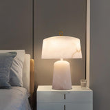 Vintage Marble and Brass Table Lamp for Luxury Bedside and Living Room Lighting