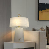 Vintage Marble and Brass Table Lamp for Luxury Bedside and Living Room Lighting