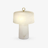 Vintage Marble and Brass Table Lamp for Luxury Bedside and Living Room Lighting