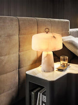 Vintage Marble and Brass Table Lamp for Luxury Bedside and Living Room Lighting