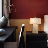 Vintage Marble and Brass Table Lamp for Luxury Bedside and Living Room Lighting